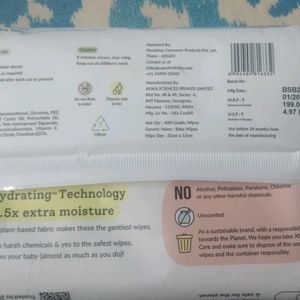 SuperBottoms XtraHydrating Wipes (Pack Of 40 Wipe)