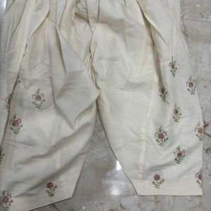 Cream Colored Chikan Embroidered Suit