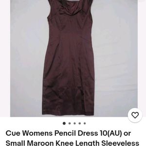 Maroon Pencil Dress