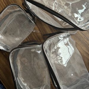 Set Of 4 Transparent Pouches