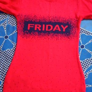 Red Friday Woolen Sweater