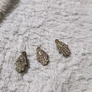 Set Of 3 Hamsa Diamond Charms