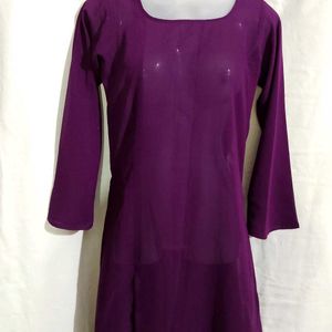 Purple Georgette Kurta