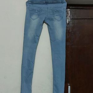 Light blue designer jean