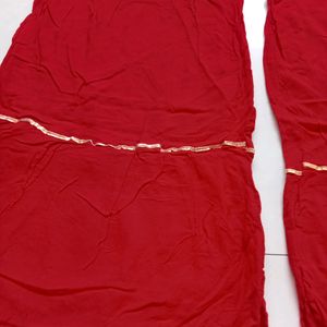 Red Kurta Set