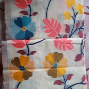 Handloom flower Saree