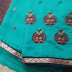 Embroidered Saree With Blouse