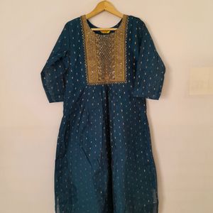 Teal Blue Kurta Set