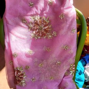 Net Embroidered Saree