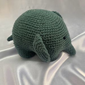 Cute Grey Crochet Plushie Elephant