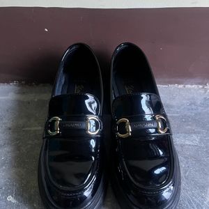 Black Heeled Loafer