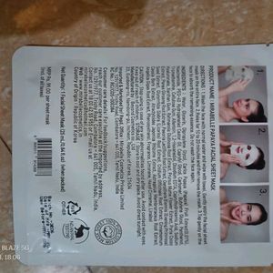 MIRABELLE FACIAL SHEET MASK COMBO OF 5