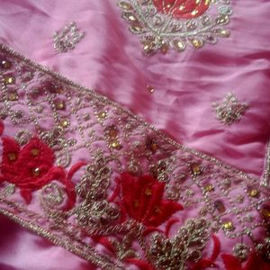 Pink Kurta Skirt Plazo With Dupatta