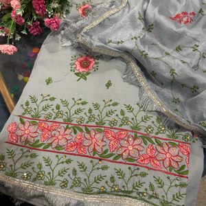 Fully Embroidered Beautiful Dress Material