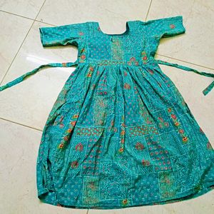 Sea Green Frock Top Stylish Dress