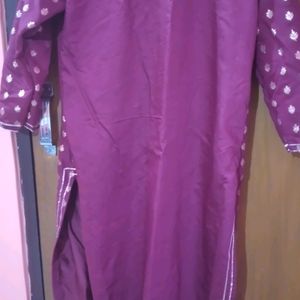 Kurta Skirt Set With Matching Potli