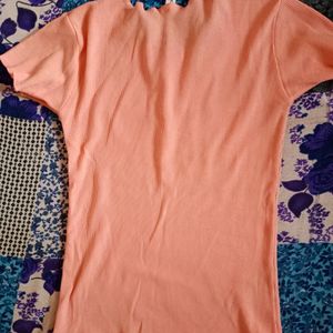 Peach Colour Cotton Top