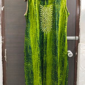 New Unused Shibori MirrorWork Organza Dupatta Suit