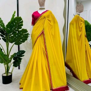 Designer Yellow Saree