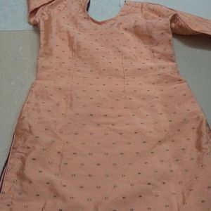 Peach Colour Pant Kurta Set For Women