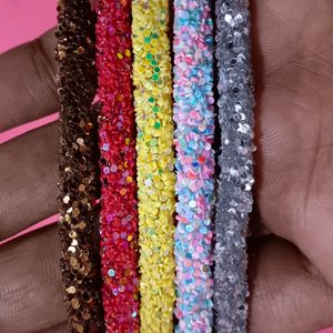 Pack Of 5 Glitter Headband