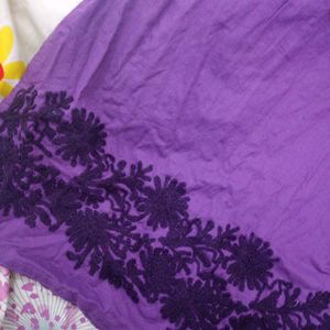 Purple Chikenkari Kurta