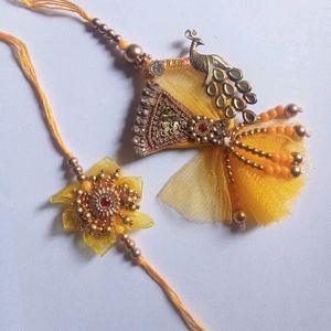 Floral Designer Rakhi for Bhaiya Bhabhi Rakshaband