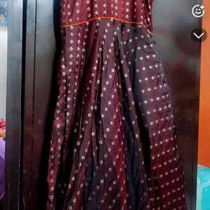 Burgundy Party Wear Gown For Girl Or Woman 42 Bust