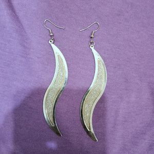 Silver-Tone Wave Earrings