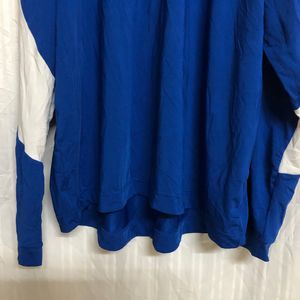 Augusta Blue Half Zip Long Sleeve T Shirt