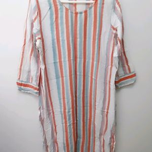 Pure Cotton Striped Kurta