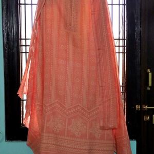 New Peach Kurta Set