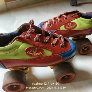 Used 7-9 Years Roller Skates & Safety Kit Includes