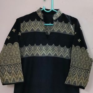 Black Cotton Kurti