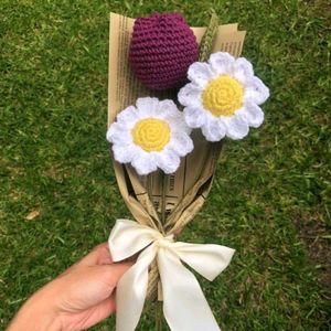 Crochet BOUQUET Of Daisy And 🌷