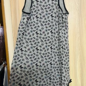 Butterfly Printed Night Dress