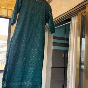 Bottle Green Color Kurta…Lakhanavi Kurta…