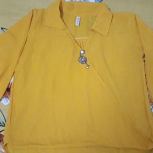 Long Shap Shirt Type Sleeve Top