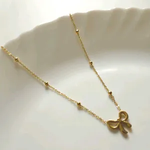 Korean Anti-tarnish Pretty Bow Neckchain