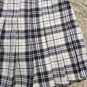 Korean Plaid Pleated Skirt