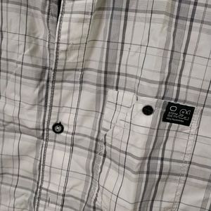 White Check Shirt Half Sleeves