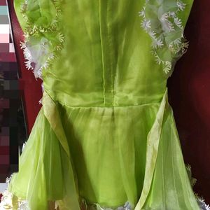 Green Colour Baby Frock