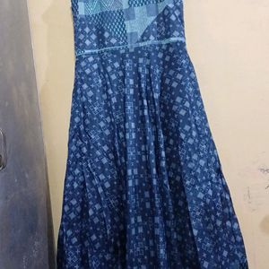 Flawless Absolutely Like New Grey Blue Ethnic Gown