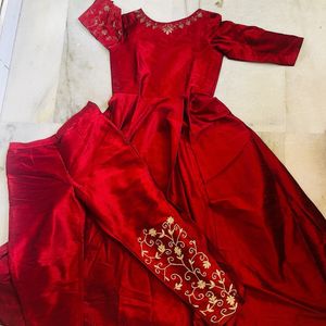 ANARKALI AARIWORK SLIT DRESS