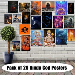 Set Of 20 Hindu Gods Wall Poster