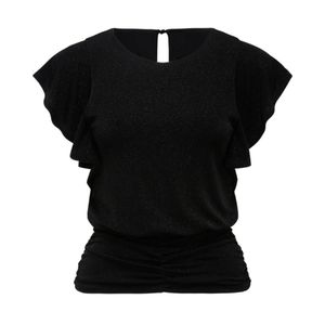 Forever New GEORGIAGLITTER FLUTTERSLEEVE TOP