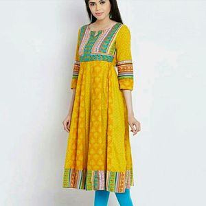 Yellow Anarkali