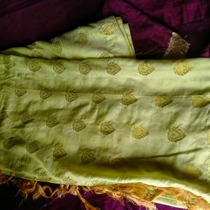 Lime Green Dupatta, Purple Choli 6m Ka Gher