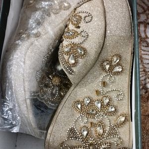 zardozi Work Golden Heels