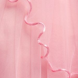 Girls Pink Half Embellished Gown